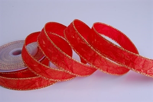 Band 10m/ 25mm, Crash, rot/gold Band 10m/ 25mm, Crash, rot/gold