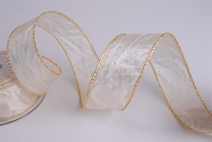 Band 10m/ 40mm, Crash, ecru Band 10m/ 40mm, Crash, ecru