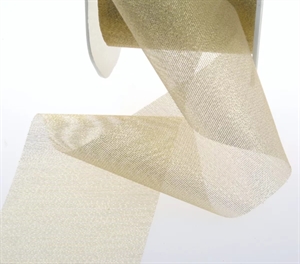 Band 25m/ 70mm, Lurex transparent, gold Band 25m/ 70mm, Lurex transparent, gold