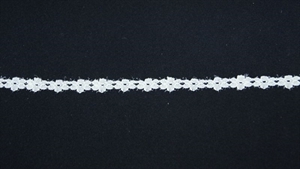 Band 50m/ 10mm, Spitze, weiss Band 50m/ 10mm, Spitze, weiss