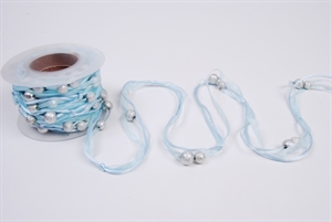 Girlande 10m/ 20mm, Kugeln & Band, hblau Girlande 10m/ 20mm, Kugeln & Band, hblau