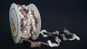 Band 10m/ 15mm, Multiwolle, braun/weiss Band 10m/ 15mm, Multiwolle, braun/weiss