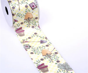 Band 10y/ 65mm, Garden, gelb/bunt Band 10y/ 65mm, Garden, gelb/bunt