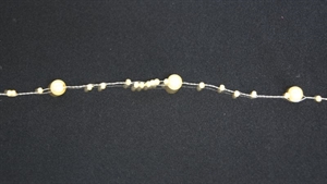 Girlande, 10m/ 5mm, Perlenschnur, gelb Girlande, 10m/ 5mm, Perlenschnur, gelb