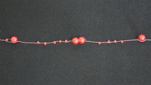 Girlande, 10m/ 5mm, Perlenschnur, drot Girlande, 10m/ 5mm, Perlenschnur, drot