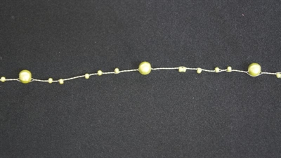 Girlande, 10m/ 5mm, Perlenschnur, grün