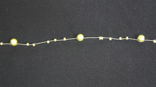 Girlande, 10m/ 5mm, Perlenschnur, grün