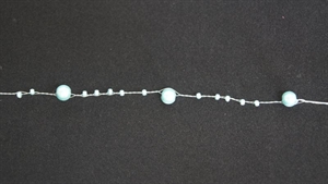 Girlande, 10m/ 5mm, Perlenschnur, helltürkis Girlande, 10m/ 5mm, Perlenschnur, helltürkis