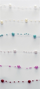 Girlande, 10m/ 5mm, Perlenschnur, braun Girlande, 10m/ 5mm, Perlenschnur, braun