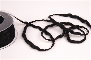 Band 15m/ 20mm, Wolle, schwarz Band 15m/ 20mm, Wolle, schwarz