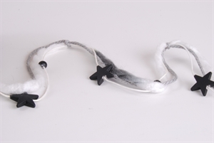 Band 10m/ 20mm, Sterne & Wolle, schwarz Band 10m/ 20mm, Sterne & Wolle, schwarz