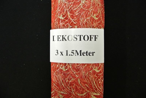 Stoff 3m/ 150cm, drot/gold Stoff 3m/ 150cm, drot/gold