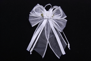 Masche, mit Band 100mm, weiss Masche, mit Band 100mm, weiss