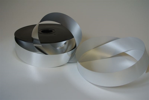 Band 100m/ 25mm, Miroir met, silber