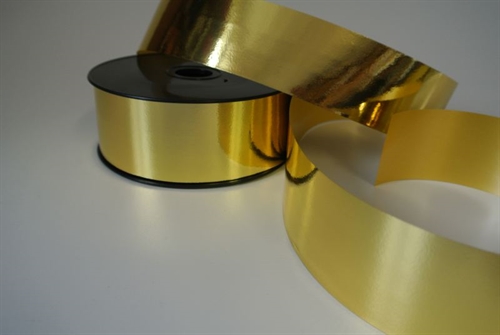 Band 100m/ 50mm, Miroir met, gold