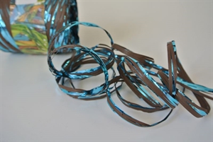 Band 200m/ 10mm, Raphlene Metal-Bico, türkis/chocolat Band 200m/ 10mm, Raphlene Metal-Bico, türkis/chocolat