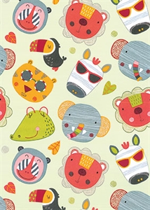 Rolle 200m x 30cm, Serengeti Tiere, bunt Rolle 200m x 30cm, Serengeti Tiere, bunt