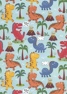 Rolle 200m x 50cm, Dino, bunt Rolle 200m x 50cm, Dino, bunt