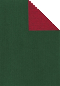 Rolle 200m x 50cm, Uni gerippt, grün/rot