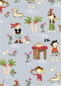 Rolle 200m x 70cm, Freibeuter Piraten, bunt Rolle 200m x 70cm, Freibeuter Piraten, bunt