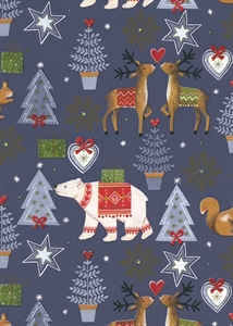 Rolle 200m x 70cm, Sjoeberg Wald, blau Rolle 200m x 70cm, Sjoeberg Wald, blau