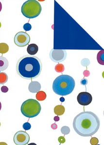 Rolle 200m x 70cm, Padua Kreise, weiss-bunt/royal Rolle 200m x 70cm, Padua Kreise, weiss-bunt/royal