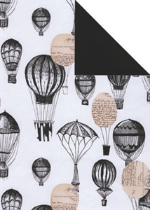 Rolle 200m x 70cm, Montgolfière Ballon, schwarz Rolle 200m x 70cm, Montgolfière Ballon, schwarz