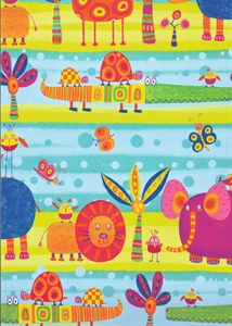 Bogen 70x 100cm, Dschungel, bunt Bogen 70x 100cm, Dschungel, bunt