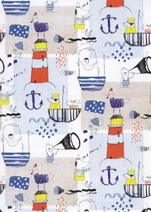 Bogen 70x 100cm, Ahoi, bunt Bogen 70x 100cm, Ahoi, bunt