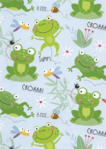 Bogen 70x 100cm, Jump Frosch, grün Bogen 70x 100cm, Jump Frosch, grün