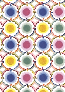 Bogen 70x 100cm, Amalfi Kreise, bunt Bogen 70x 100cm, Amalfi Kreise, bunt