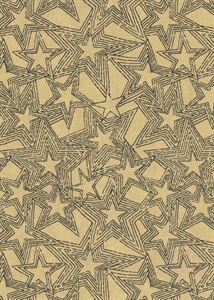 Bogen 70x 100cm, Stars, natur-schwarz Bogen 70x 100cm, Stars, natur-schwarz