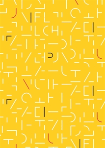 Bogen 70x 100cm, Alphabet, gelb Bogen 70x 100cm, Alphabet, gelb