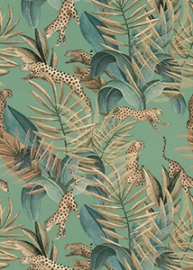 Bogen 70x 100cm, SriLanka Tiere, grün Bogen 70x 100cm, SriLanka Tiere, grün