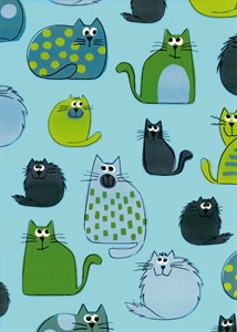 Bogen 70x 100cm, Carlo Katzen, türkis Bogen 70x 100cm, Carlo Katzen, türkis