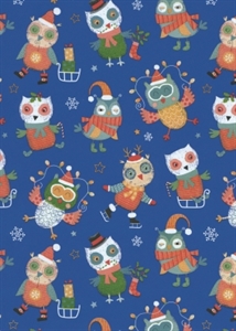 Bogen 70x 100cm, Villach Figuren, blau* Bogen 70x 100cm, Villach Figuren, blau*