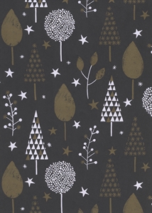 Bogen 70x 100cm, Albero Wald, dunkelblau Bogen 70x 100cm, Albero Wald, dunkelblau