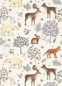 Bogen 70x 100cm, Oberjoch Tiere, ecru-braun Bogen 70x 100cm, Oberjoch Tiere, ecru-braun