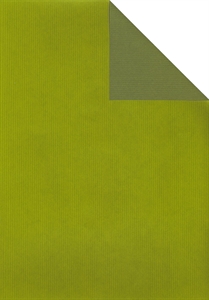 Bogen 70x 100cm, Uni Duo gerippt, kiwi/moosgrün