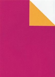 Bogen 70x 100cm, Uni gerippt, pink/mandarin