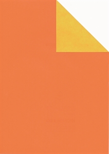 Bogen 70x 100cm, Uni gerippt, orange/sonnengelb