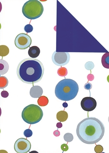 Bogen 70x 100cm, Padua Kreise, weiss-bunt/royal Bogen 70x 100cm, Padua Kreise, weiss-bunt/royal