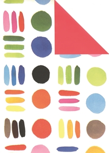 Bogen 70x 100cm, Dekota, weiss-bunt/rot Bogen 70x 100cm, Dekota, weiss-bunt/rot