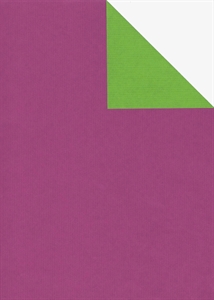 Bogen 70x 100cm, Uni Duo gerippt, violett/grün