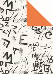 Bogen 70x 100cm, Freestyle, schwarz/orange Bogen 70x 100cm, Freestyle, schwarz/orange