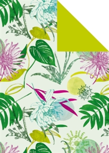 Bogen 70x 100cm, Manaus Blätter, grün Bogen 70x 100cm, Manaus Blätter, grün