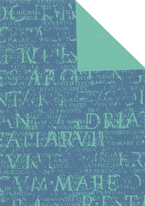 Bogen 70x 100cm, Epigramm, blau Bogen 70x 100cm, Epigramm, blau