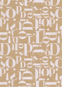 Bogen 70x 100cm, Letters glossy, braun-weiss Bogen 70x 100cm, Letters glossy, braun-weiss