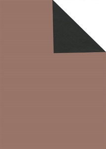 Bogen 70x 100cm, Uni Perl gestrichen, rosé/schwarz