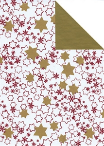 Bogen 70x 100cm, Estrela Sterne, rot/gold* Bogen 70x 100cm, Estrela Sterne, rot/gold*